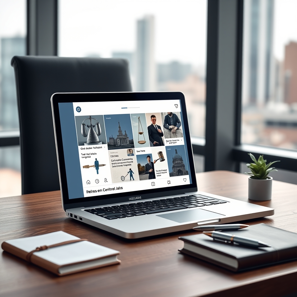 Template de Instagram para advogados: Estratégia, estrutura e resultados mensuráveis
